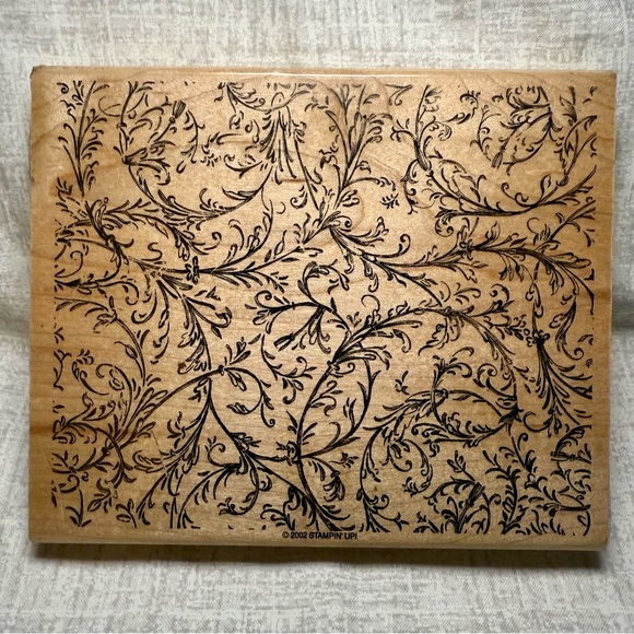 Stampin’ Up! Retired 2002 Large Background Stamp – Vine Flourish Pattern 🌿 - Picture 1 of 2